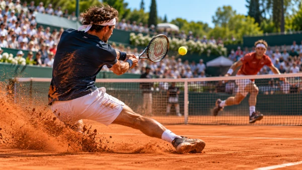 Player serving tennis ball